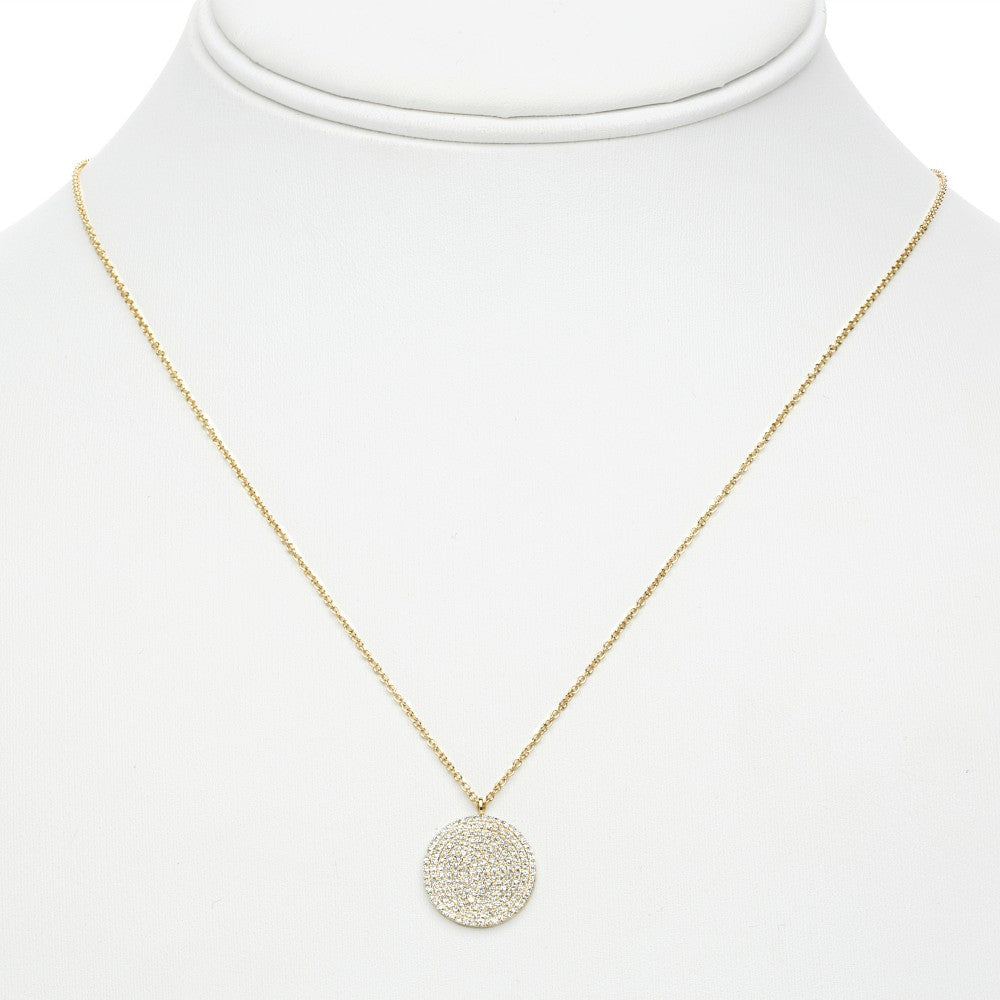 Diamond Pave Circle Necklace