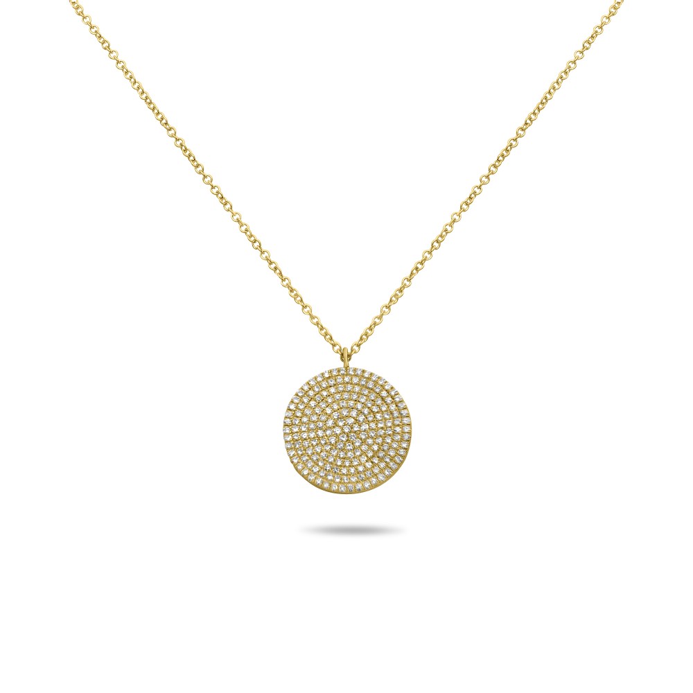 Diamond Pave Circle Necklace