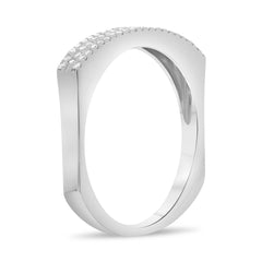 Three Row Indented Diamond Band