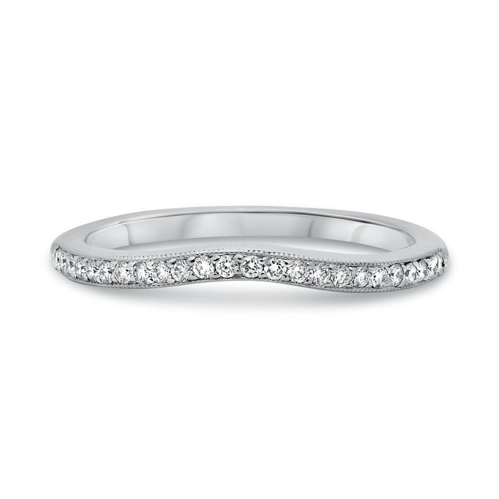 Curved Pave Diamond Band