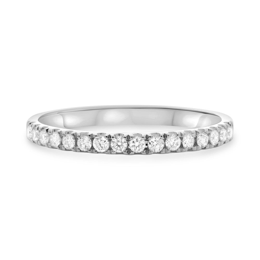 Stackable Round White Diamond Band