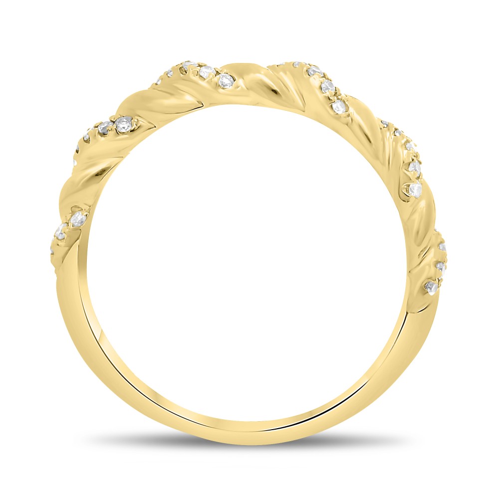 Twisted Diamond Wedding Band