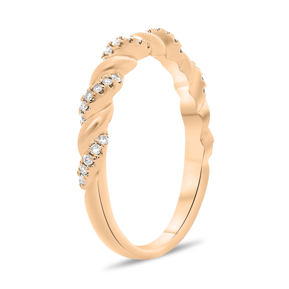 Twisted Diamond Wedding Band