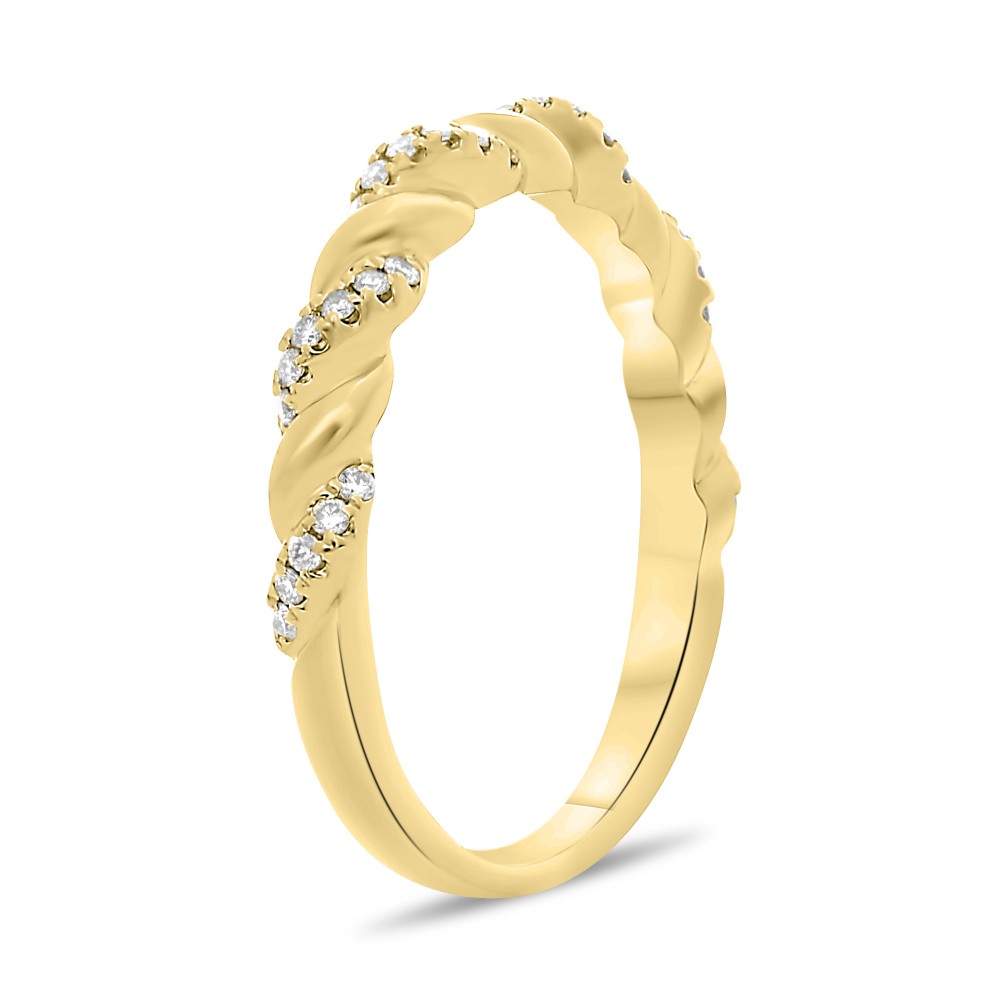 Twisted Diamond Wedding Band