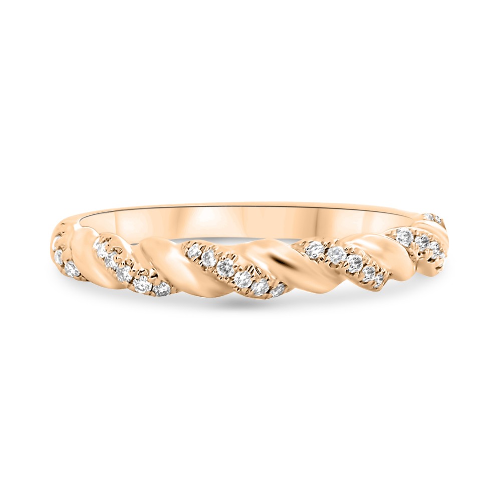 Twisted Diamond Wedding Band