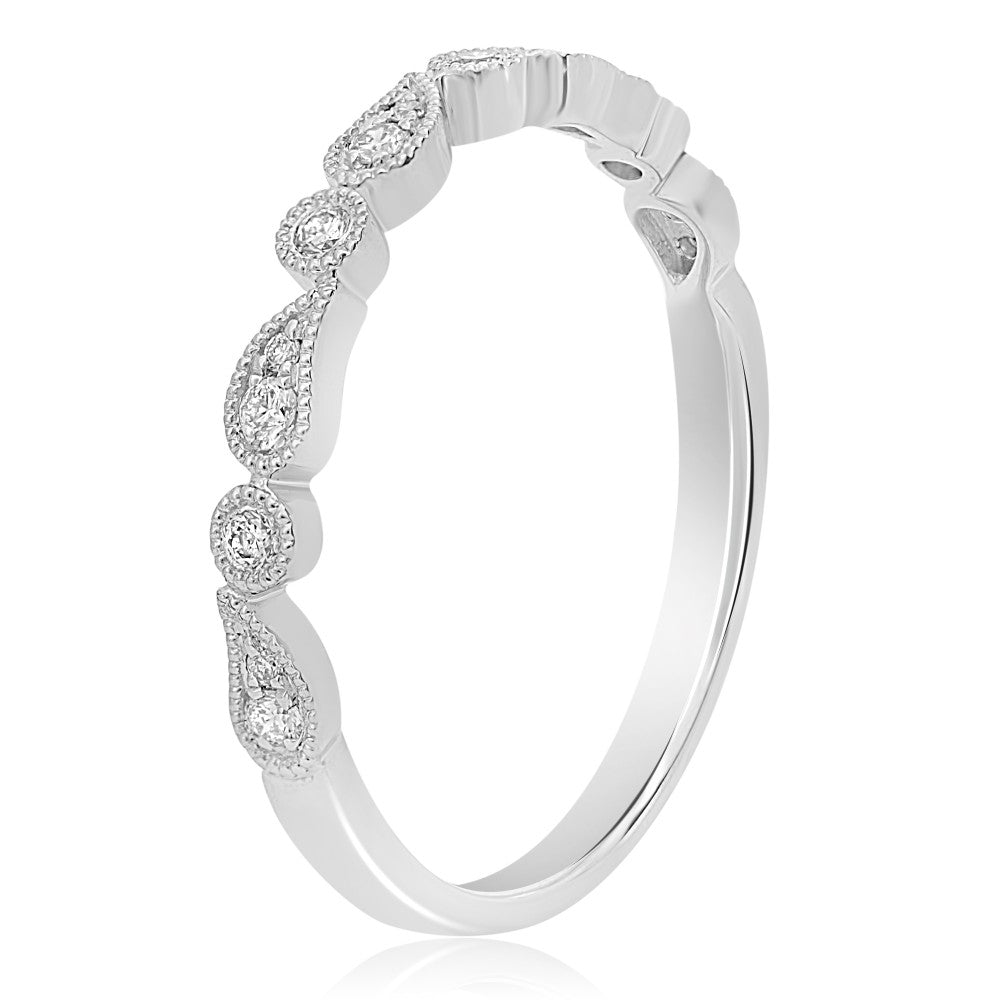 PAISLEY WHITE GOLD AND DIAMOND BAND