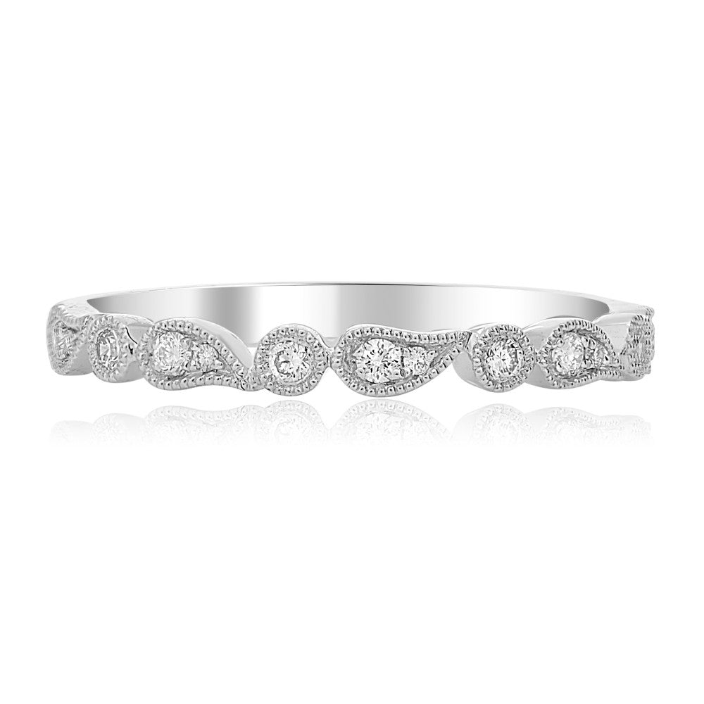 PAISLEY WHITE GOLD AND DIAMOND BAND