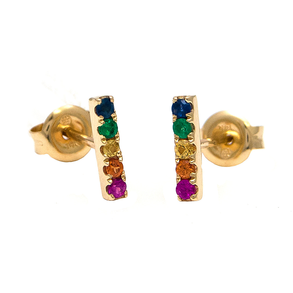 14k Rainbow Earrings