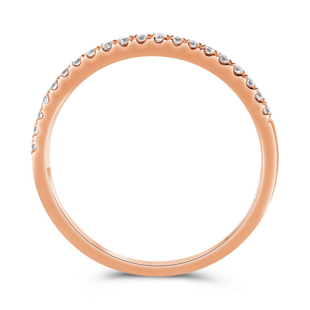 Half Pave White Diamond Band