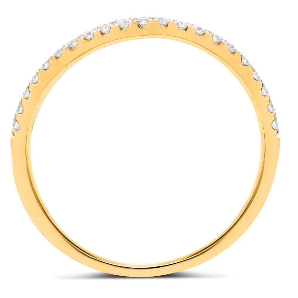 Half Pave White Diamond Band