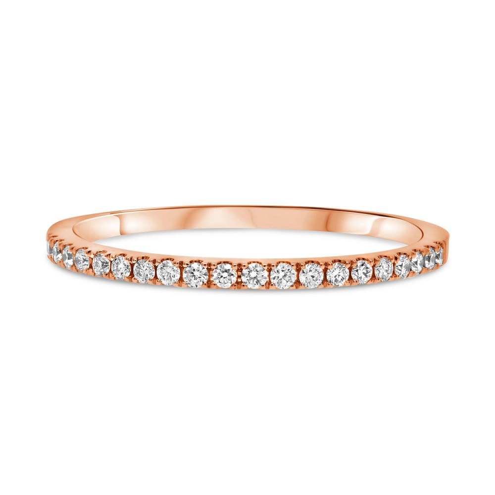 Half Pave White Diamond Band