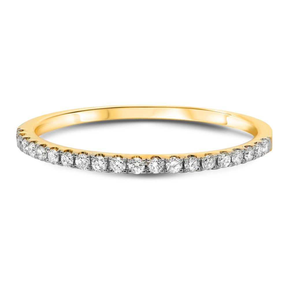 Half Pave White Diamond Band