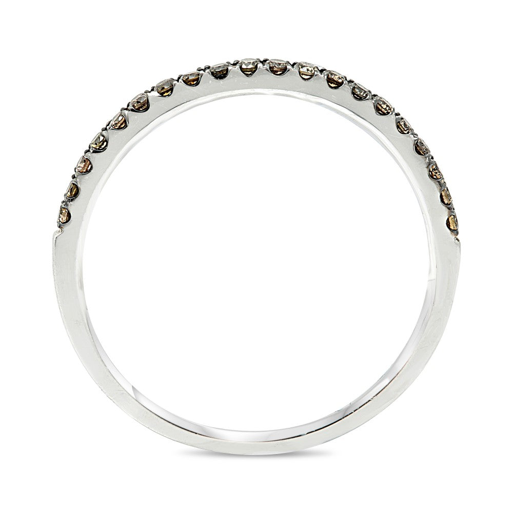 WHITE GOLD CHAMPAGNE DIAMOND BAND