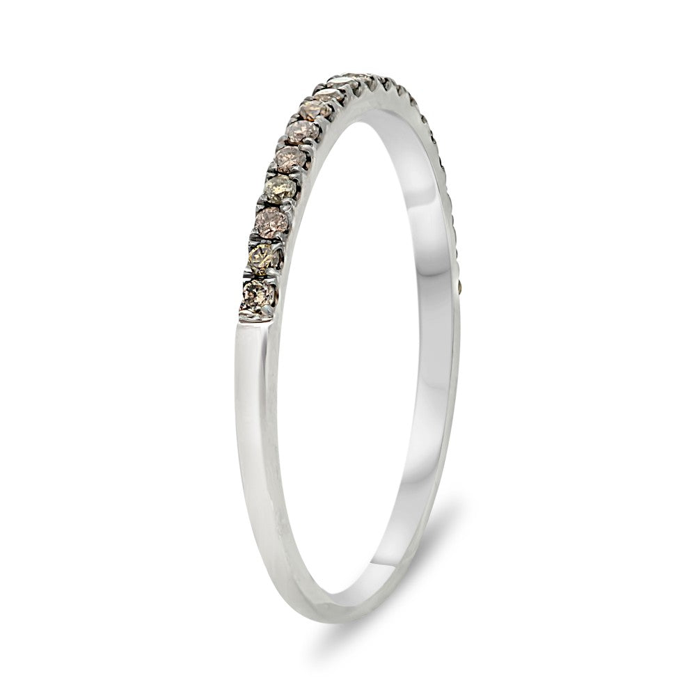 WHITE GOLD CHAMPAGNE DIAMOND BAND