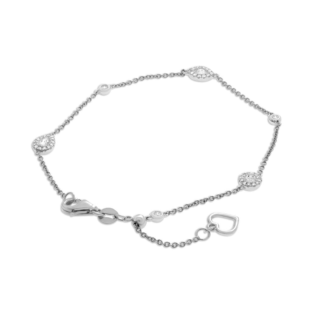 Diamond Station Chain Bracelet