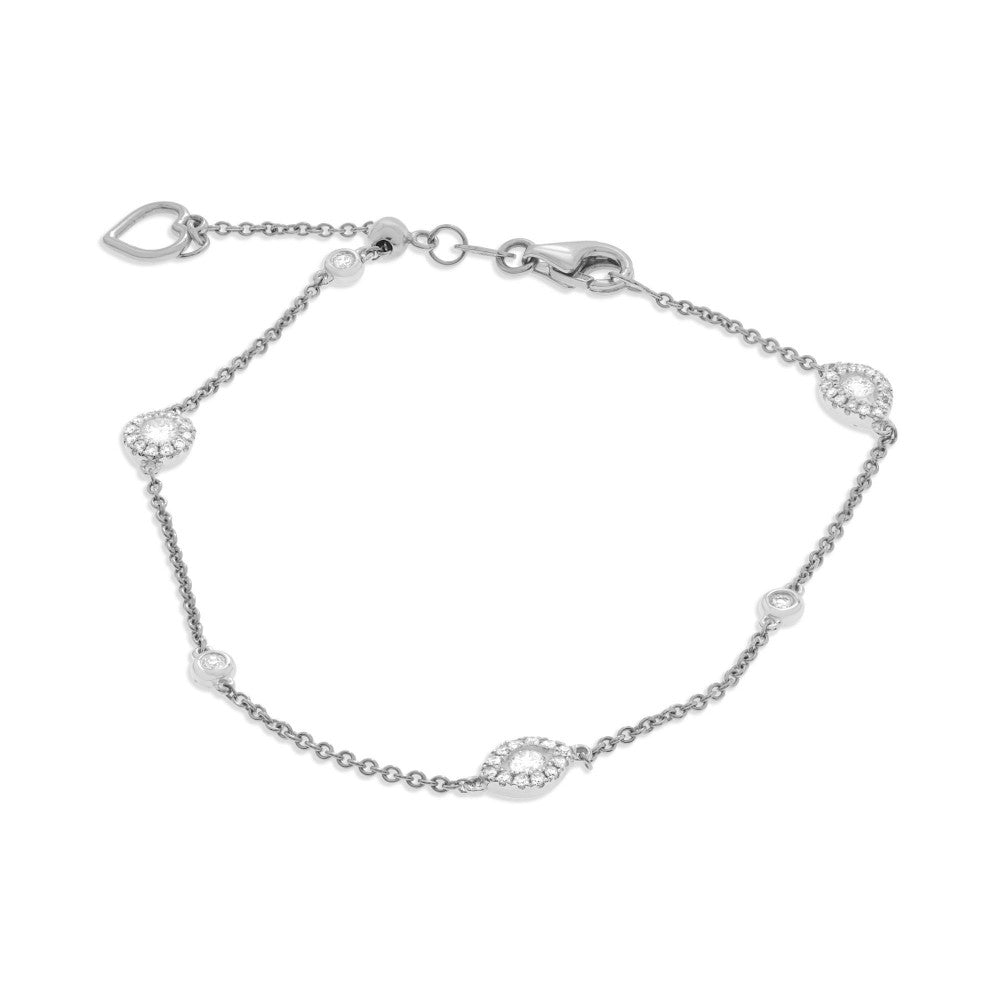 Diamond Station Chain Bracelet