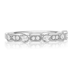 Geometric Milgrain and Diamond Band