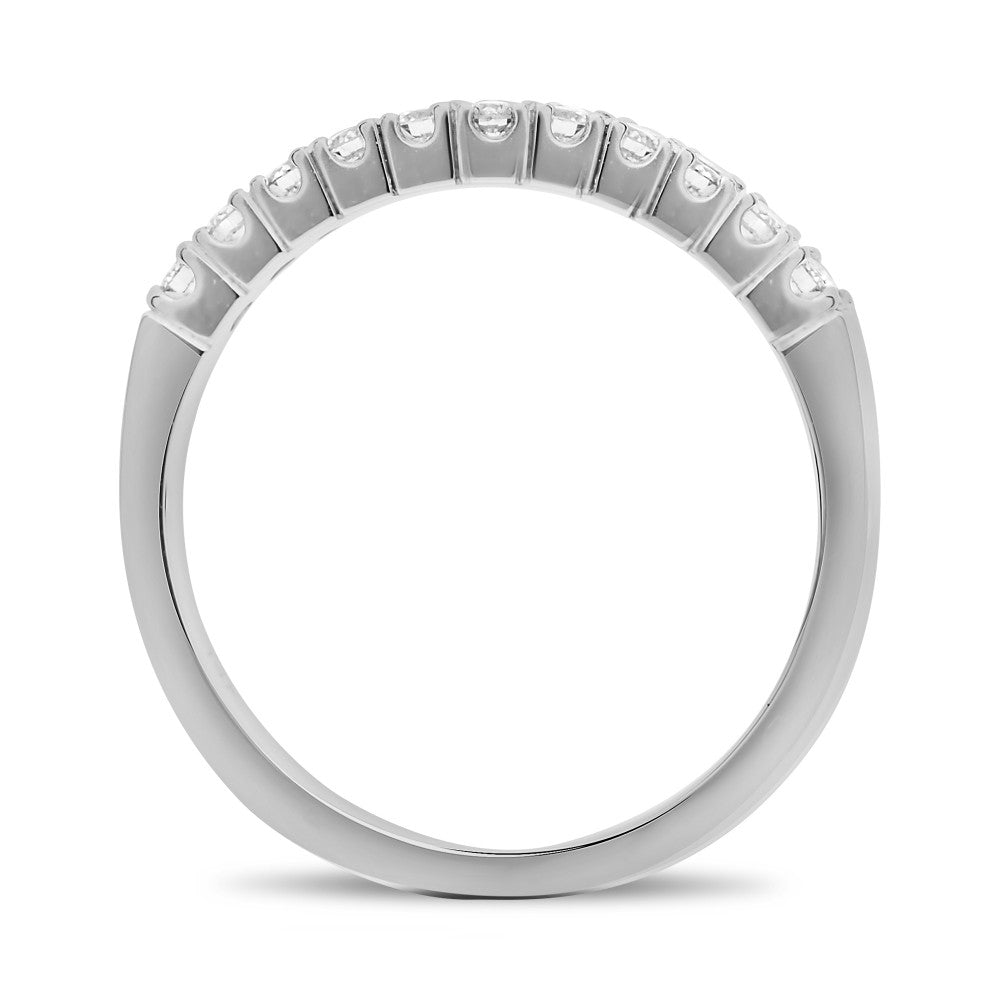 Prong Set White Diamond Band