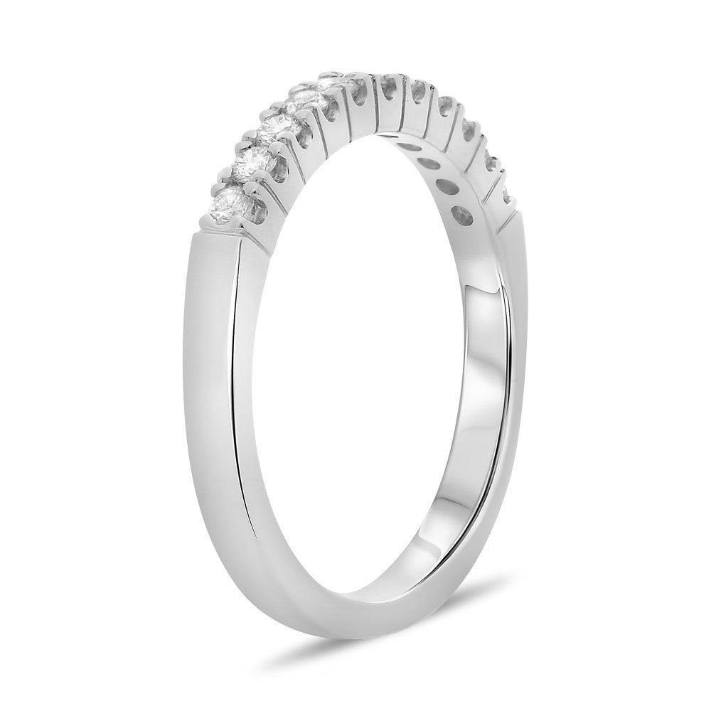 Prong Set White Diamond Band