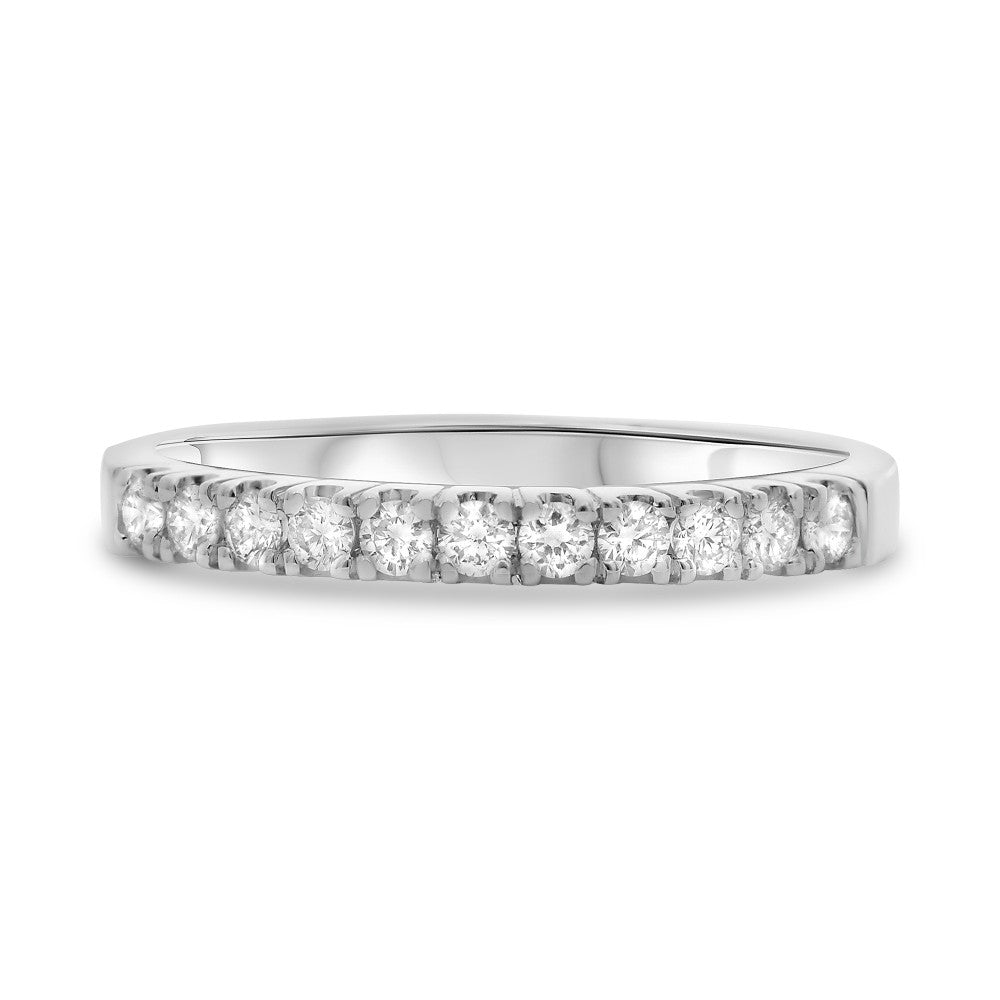 Prong Set White Diamond Band