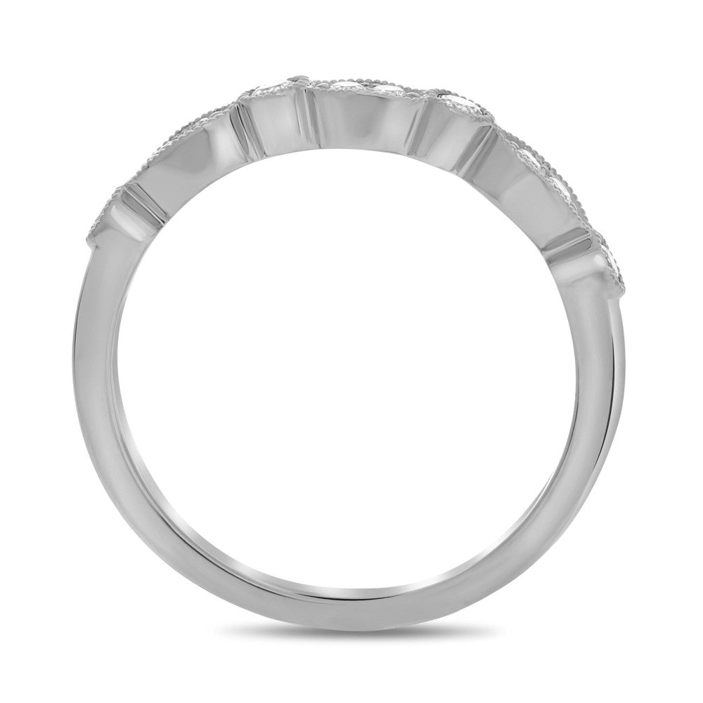 Milgrain Diamond Wedding Band