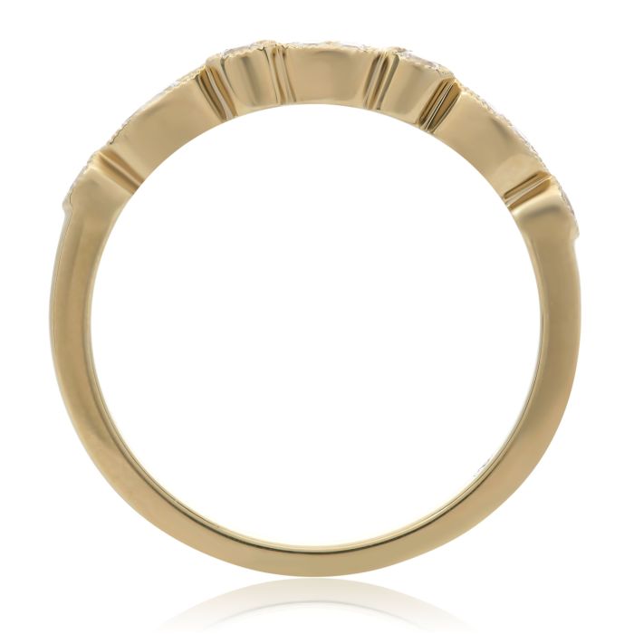 Milgrain Diamond Wedding Band