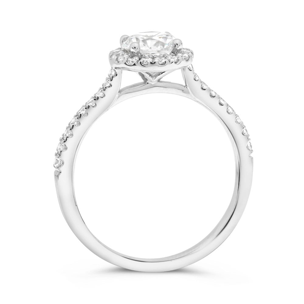 Round Halo Engagement Ring