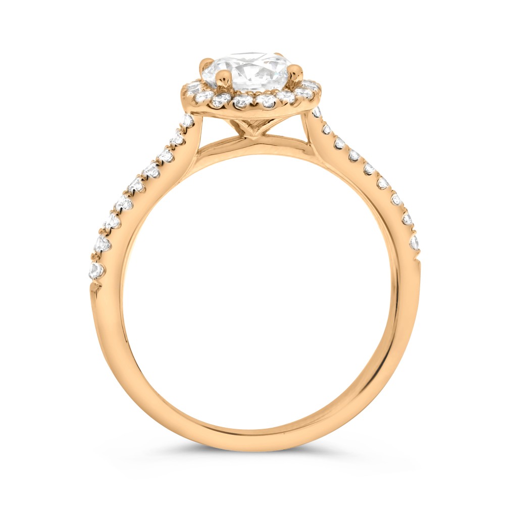 Round Halo Engagement Ring