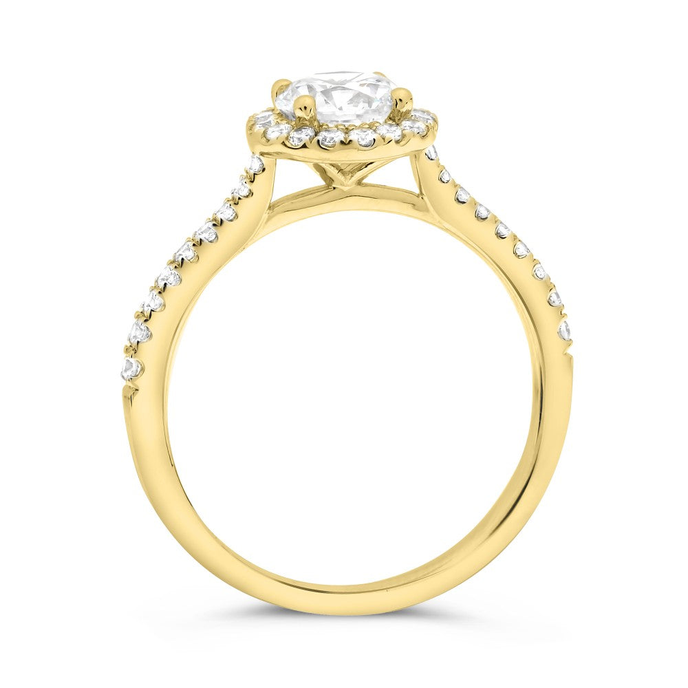Round Halo Engagement Ring