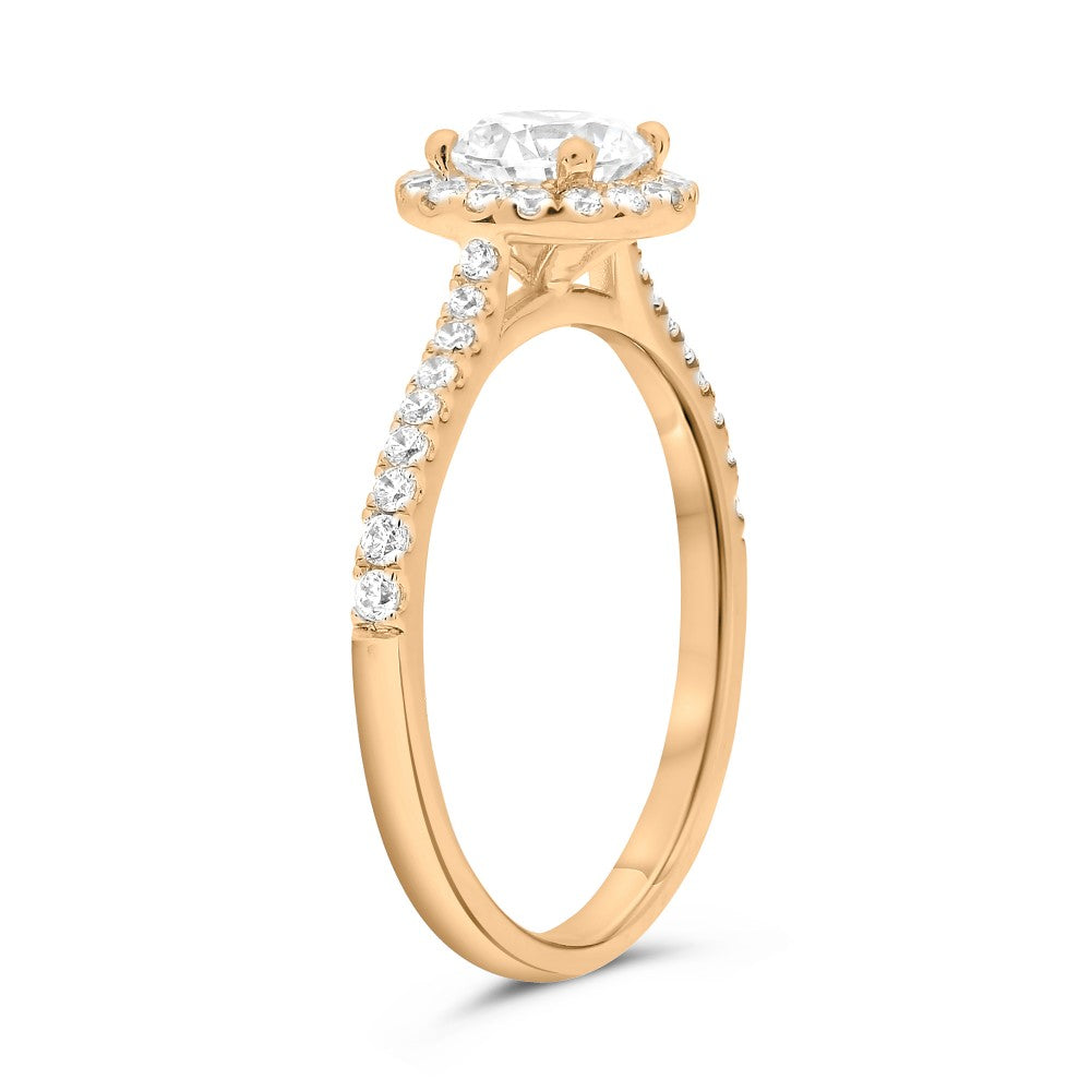 Round Halo Engagement Ring