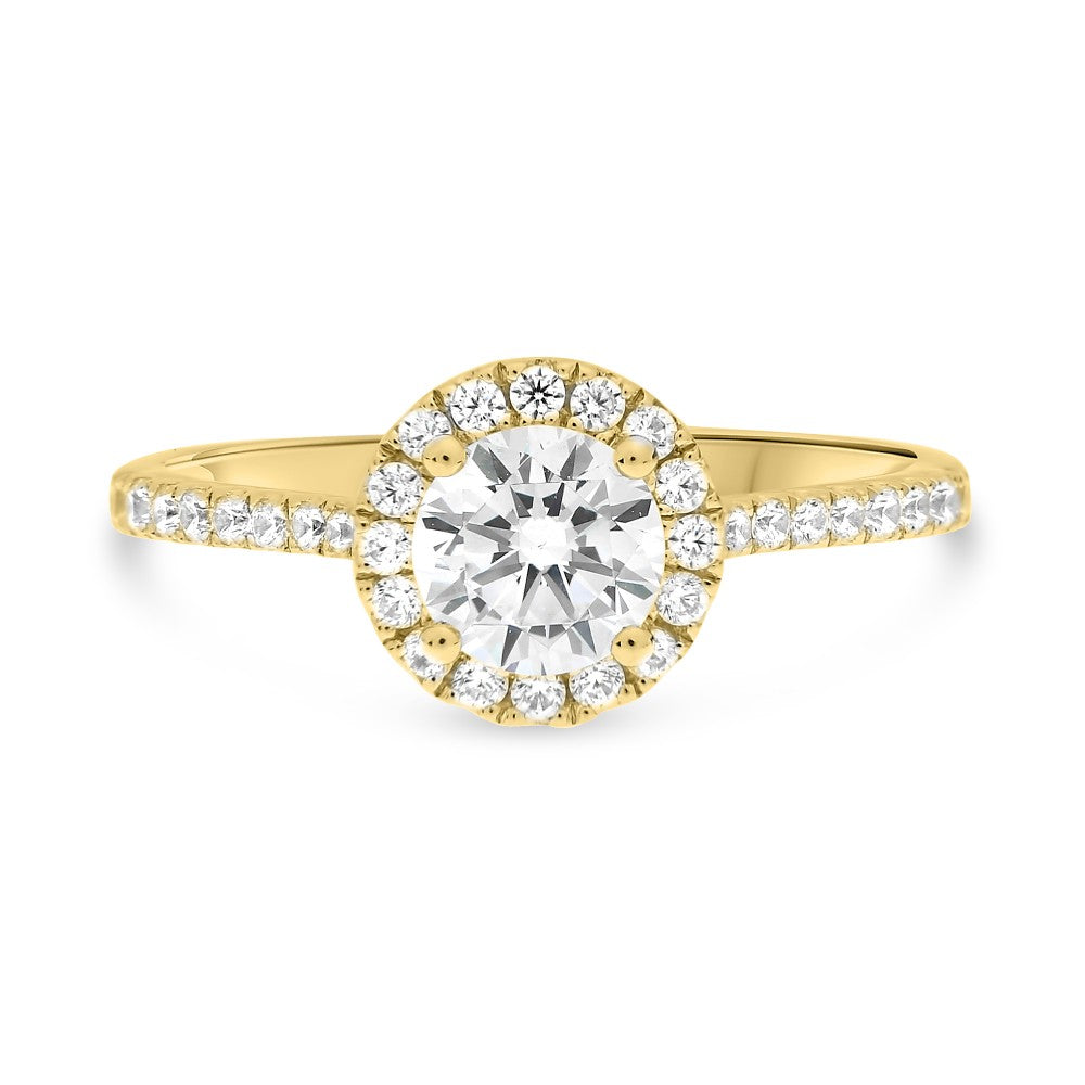 Round Halo Engagement Ring