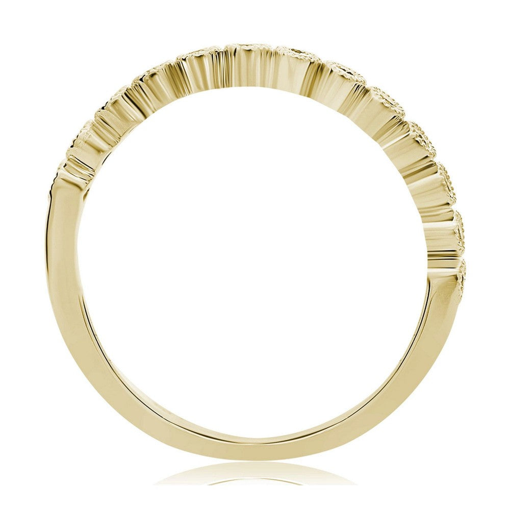 YELLOW GOLD MILGRAIN BAND