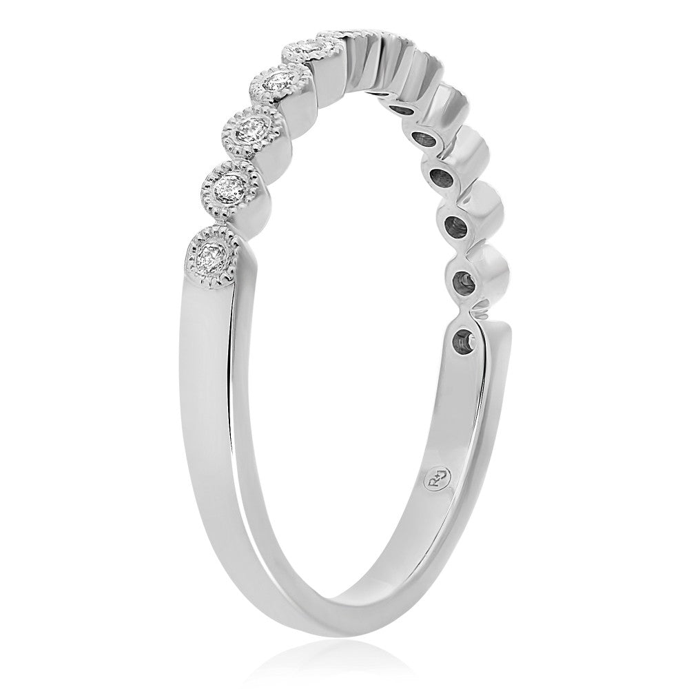 Round Diamond Milgrain Band