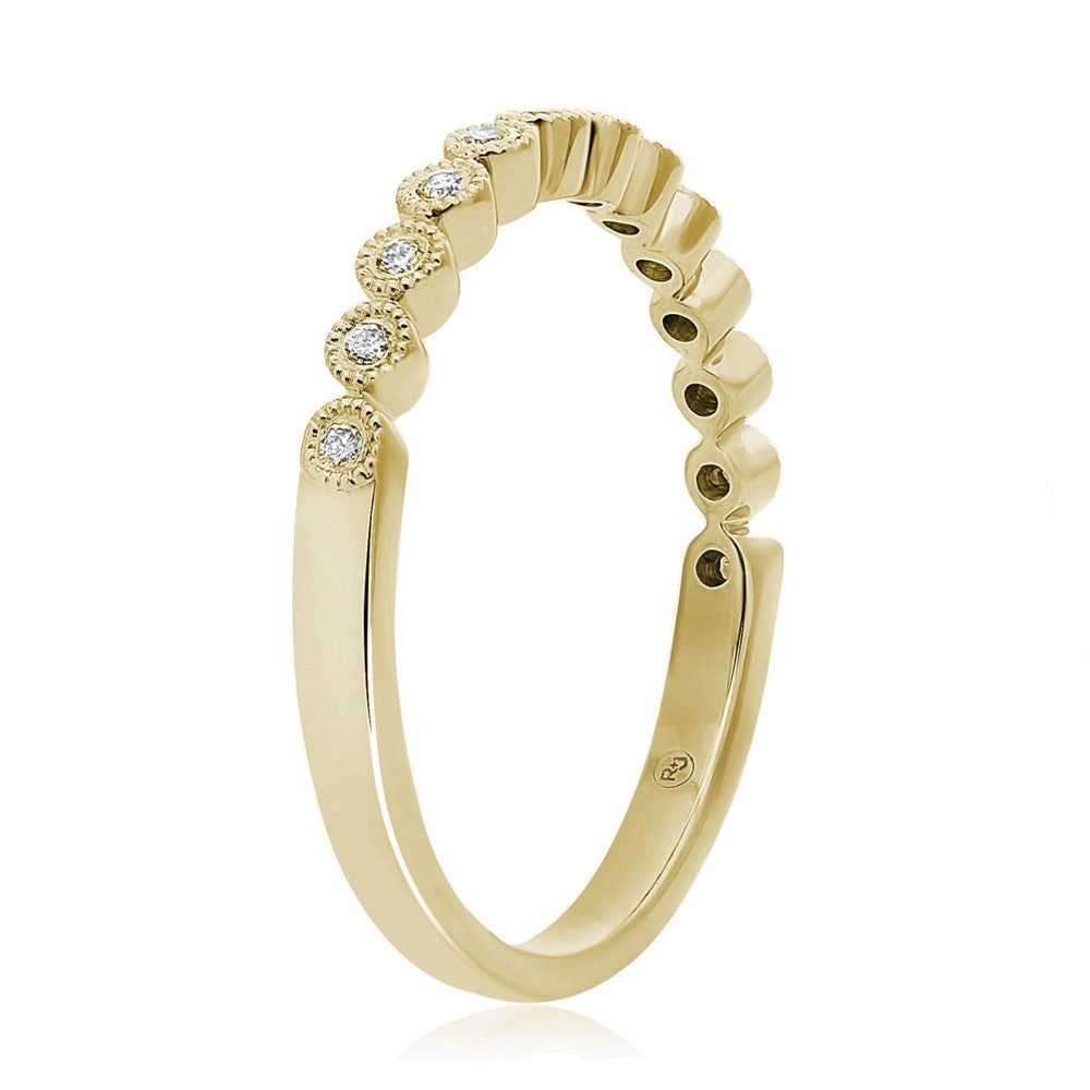 YELLOW GOLD MILGRAIN BAND