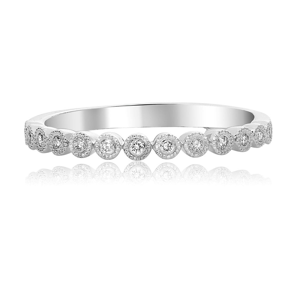 Round Diamond Milgrain Band