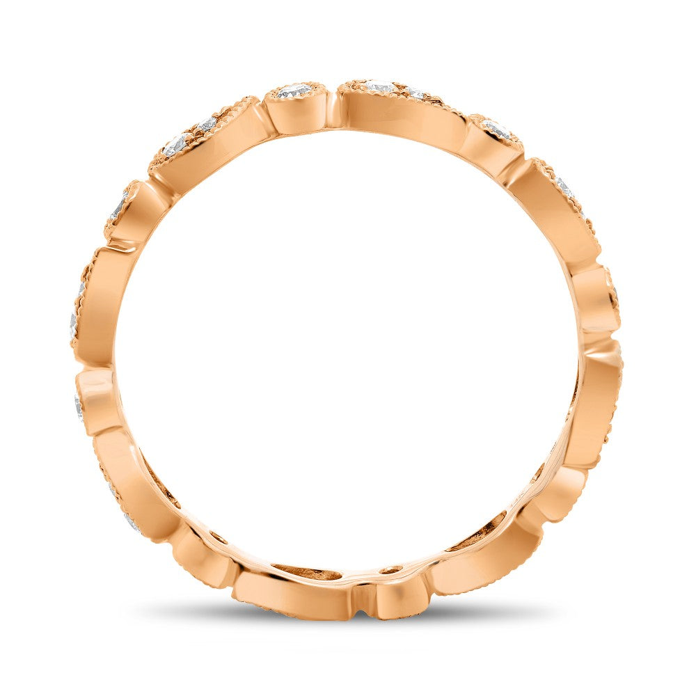 PAISLEY ROSE GOLD AND DIAMOND BAND