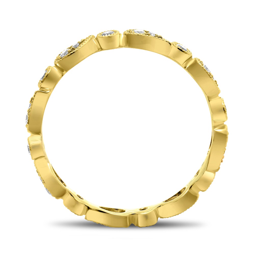 Paisley Yellow Gold Diamond Band