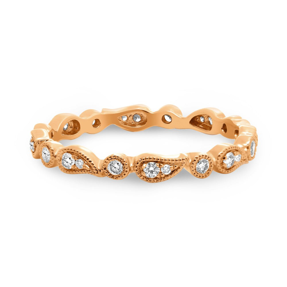 PAISLEY ROSE GOLD AND DIAMOND BAND