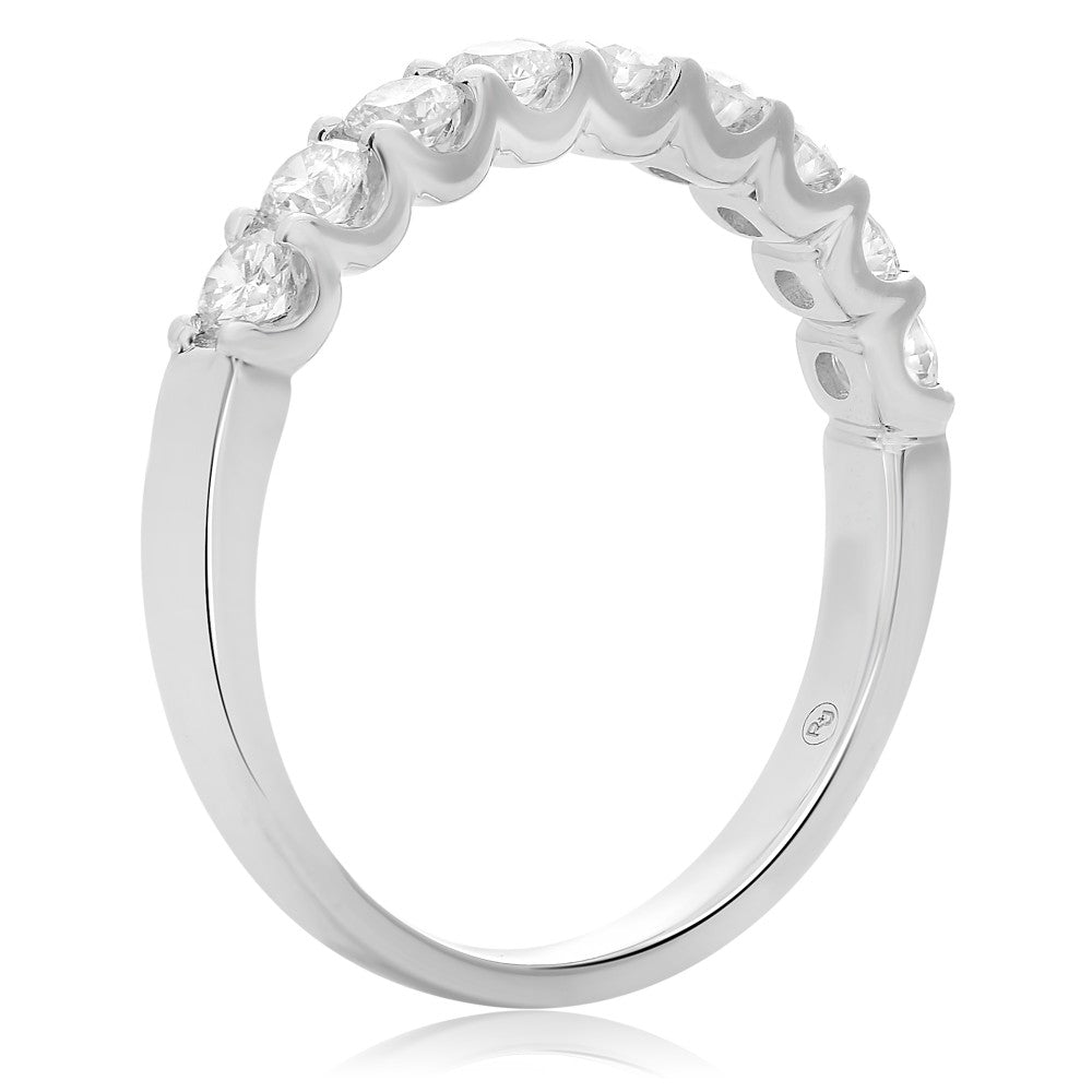 Nine Stone Diamond Wedding Band