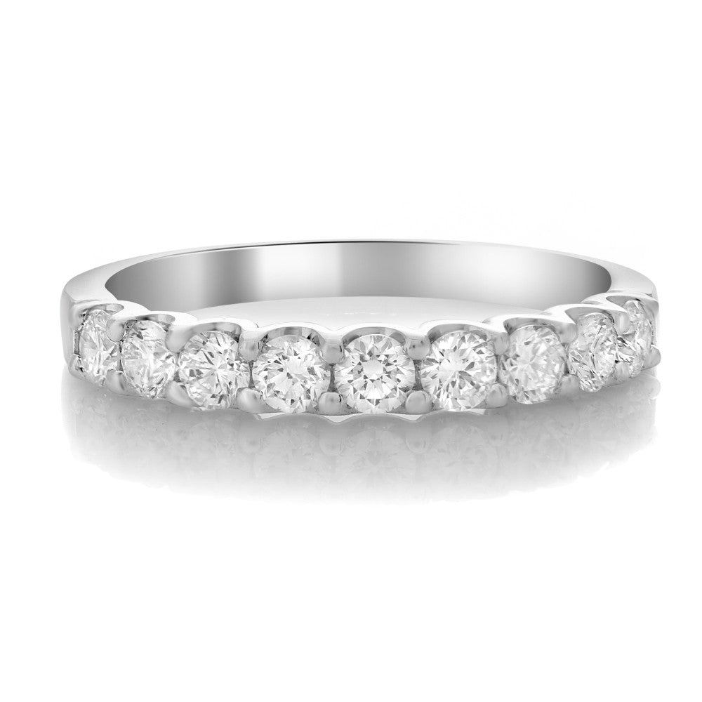 Nine Stone Diamond Wedding Band