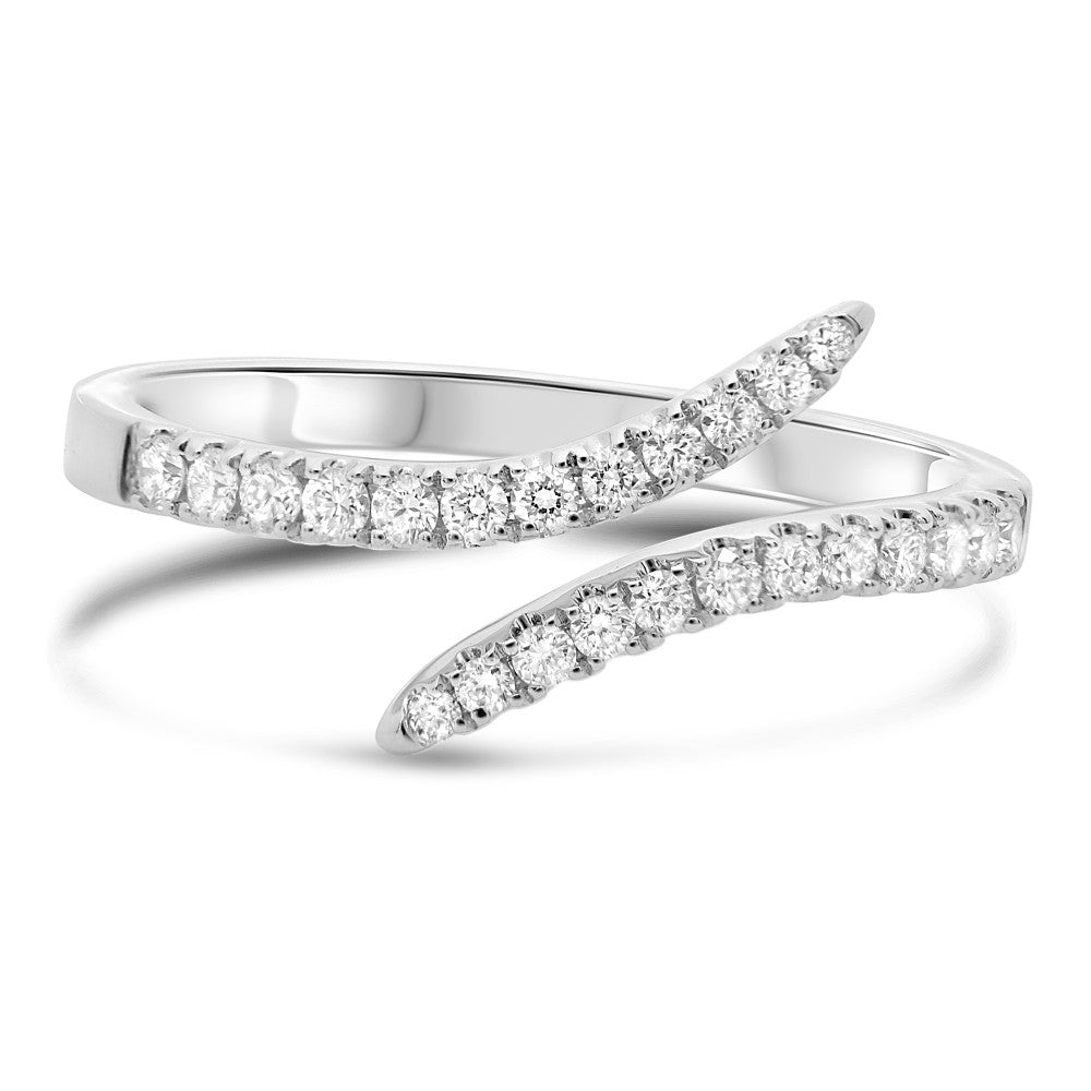 WHITE GOLD DIAMOND WRAP RING